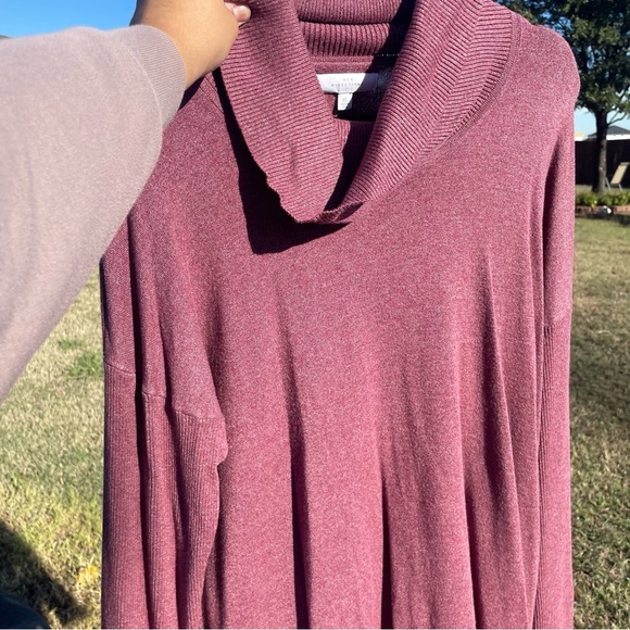 New Directions woman cowl neck knit sweater size XL stretch comfortable fall - Picture 10 of 10